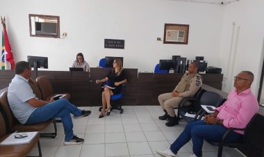 Reunião com PM, MP e Secretarias do Município de alinhamento no combate a poluição sonora.