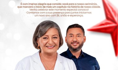 Convite da Posse para o um novo mandato da Prefeita Nilza da Mata e do Vice Prefeito Luciano Lago