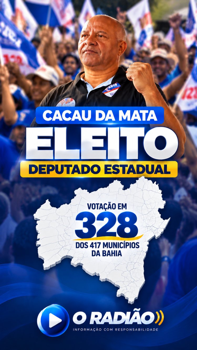 Cacau da Mata conquista 47.216 votos e alcança eleitores em 328 municípios da Bahia